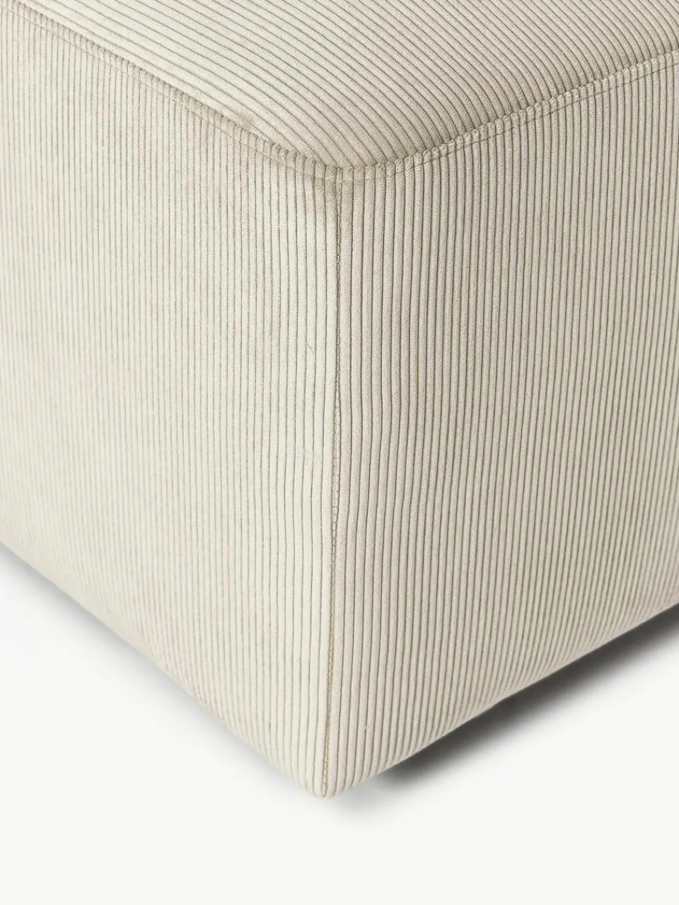 Corduroy poef Melva, B 99 x D 72 cm^Westwing Collection Best