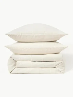 Dekbedovertrek Vivienne met getuft ruitpatroon^Westwing Collection New