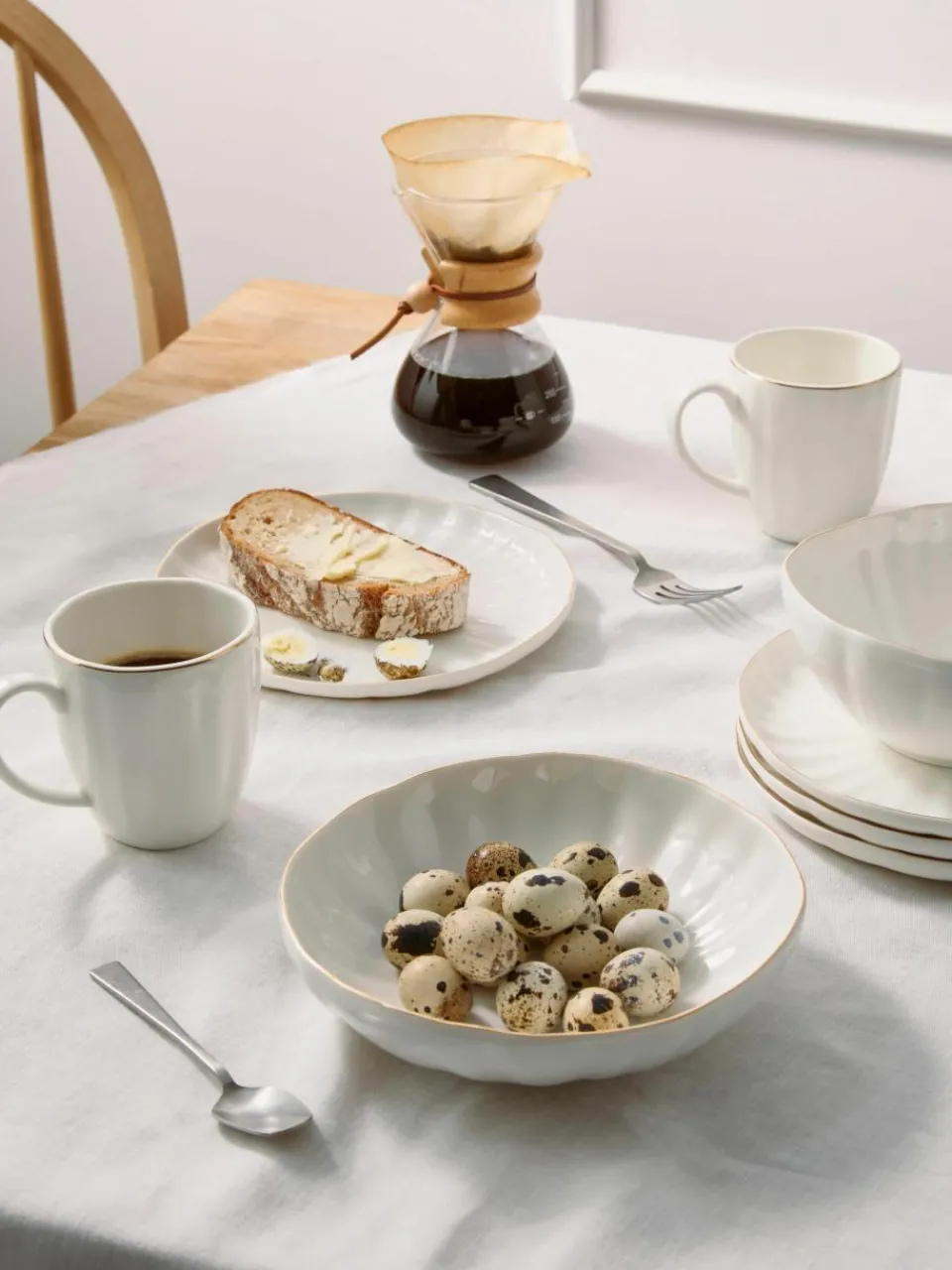 Dinerbord Sali met reliëf, 2 stuks^Westwing Collection Fashion