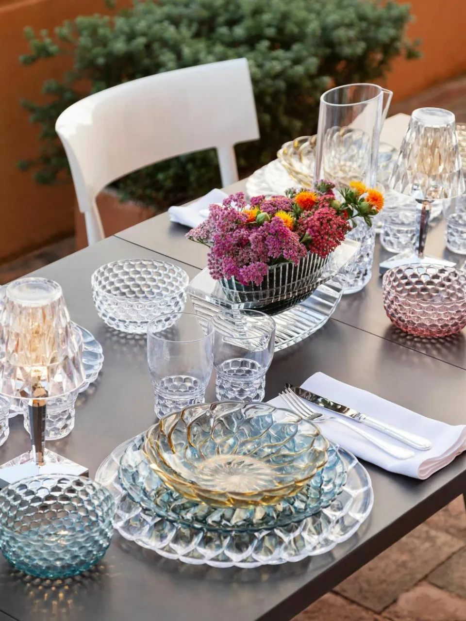 Dinerborden Jellies met structuurpatroon, 4 stuks^Kartell Fashion