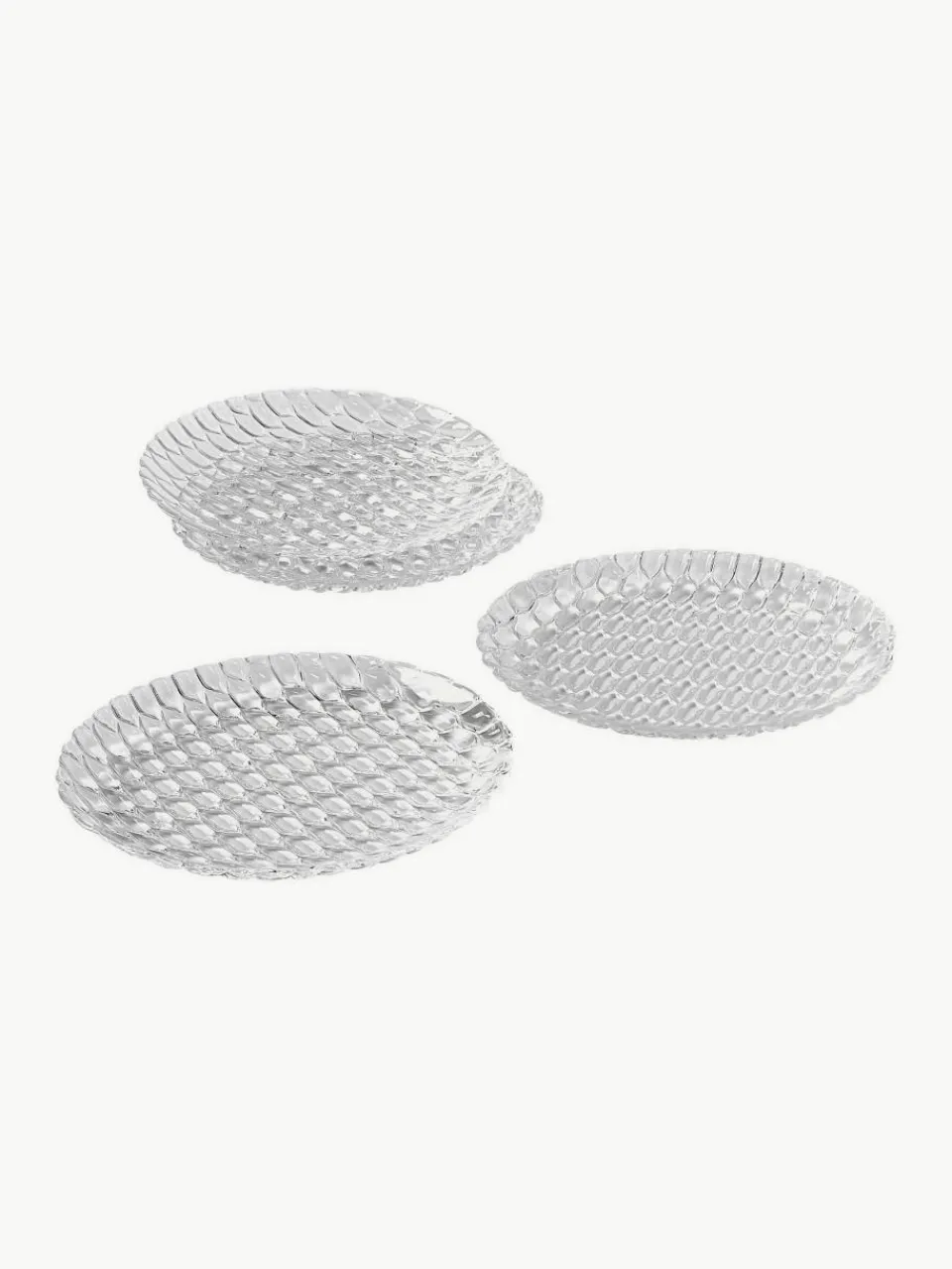 Dinerborden Jellies met structuurpatroon, 4 stuks^Kartell Fashion
