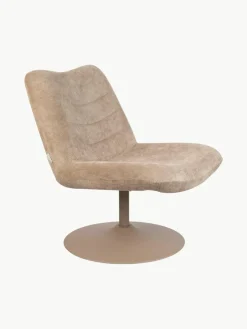 Draaibar corduroy loungefauteuil Bubba^Zuiver Fashion