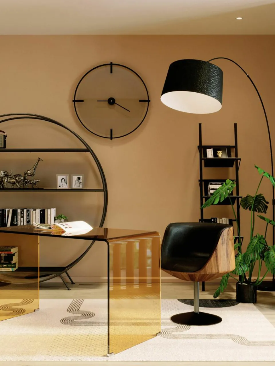 Draaistoel Club in retro design^Kare Design Sale
