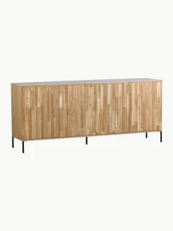 Dressoir Avourio van eikenhout met geribde voorzijde^Westwing Sale