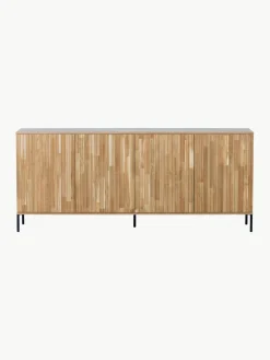 Dressoir Avourio van eikenhout met geribde voorzijde^Westwing Sale
