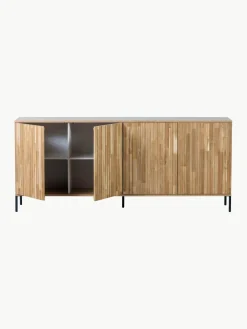 Dressoir Avourio van eikenhout met geribde voorzijde^Westwing Sale