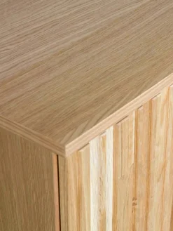 Dressoir Avourio van eikenhout met geribde voorzijde^Westwing Sale