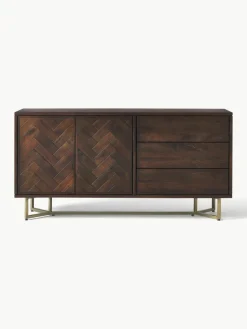 Dressoir Luca van mangohout met visgraat-patroon^Westwing Collection Discount