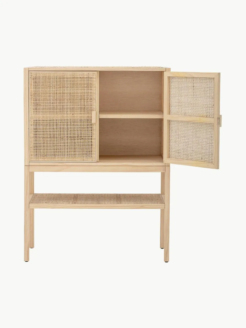 Dressoir Sanna van grenenhout en rotan^Bloomingville Hot