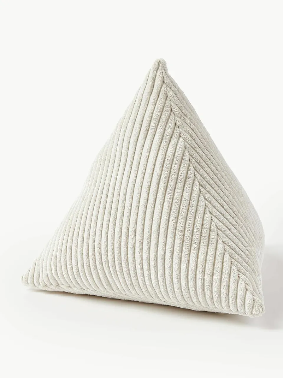 Driehoekige corduroy kussen Kylen^Westwing Collection New