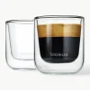Dubbelwandige glazen espressokopjes Nero, 2 stuks^blomus New
