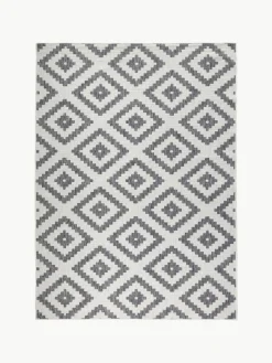 Dubbelzijdig in- & outdoor vloerkleed Malta in grijs/crème kleur^Westwing Clearance