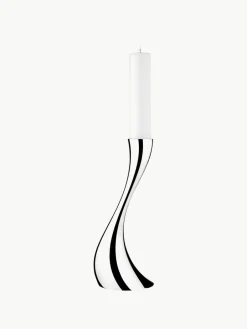 Edelstalen kandelaar Cobra in organische vorm, H 40 cm^GEORG JENSEN Clearance
