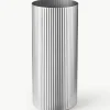 Edelstalen vaas Bernadotte met groefstructuur, H 19 cm^GEORG JENSEN Hot