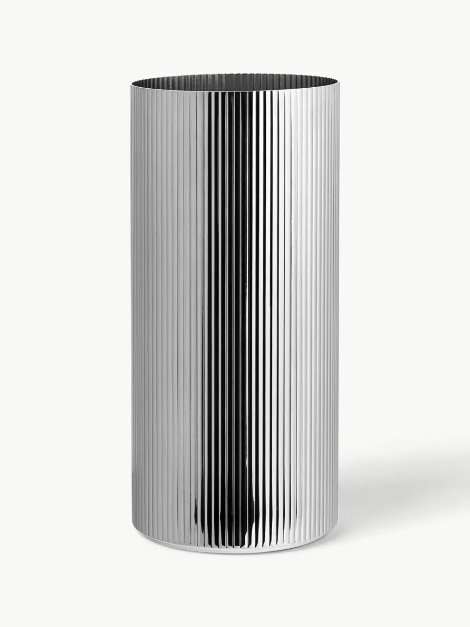 Edelstalen vaas Bernadotte met groefstructuur, H 26 cm^GEORG JENSEN Online