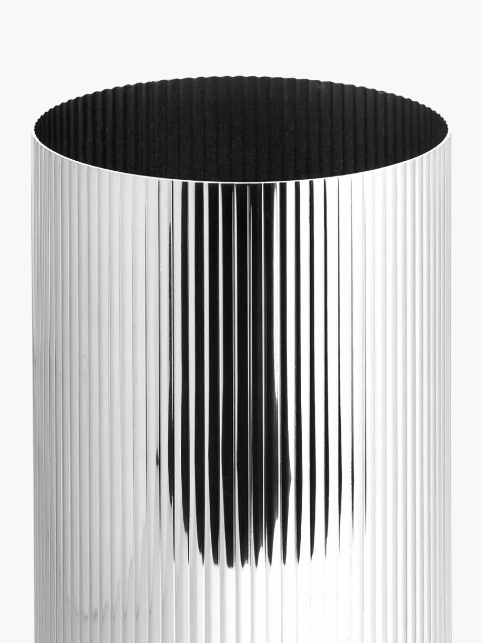 Edelstalen vaas Bernadotte met groefstructuur, H 26 cm^GEORG JENSEN Online