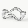 Edelstalen waxinelichthouder Cobra in organische vorm^GEORG JENSEN New