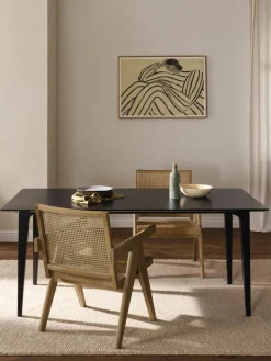 Eettafel Archie van mangohout in zwart, in verschillende formaten^Westwing Collection Discount