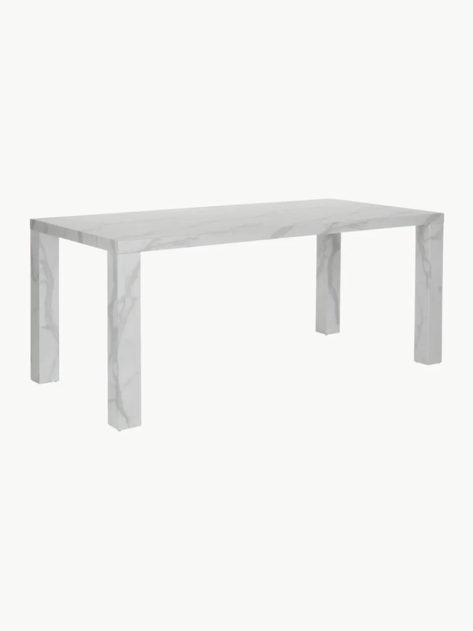 Eettafel Carl in marmerlook, 180 x 90 cm^Westwing Collection New