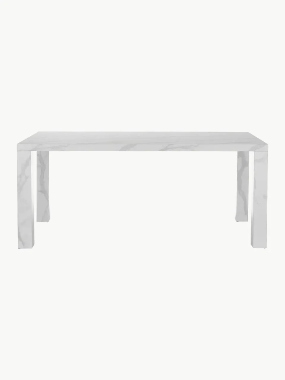 Eettafel Carl in marmerlook, 180 x 90 cm^Westwing Collection New