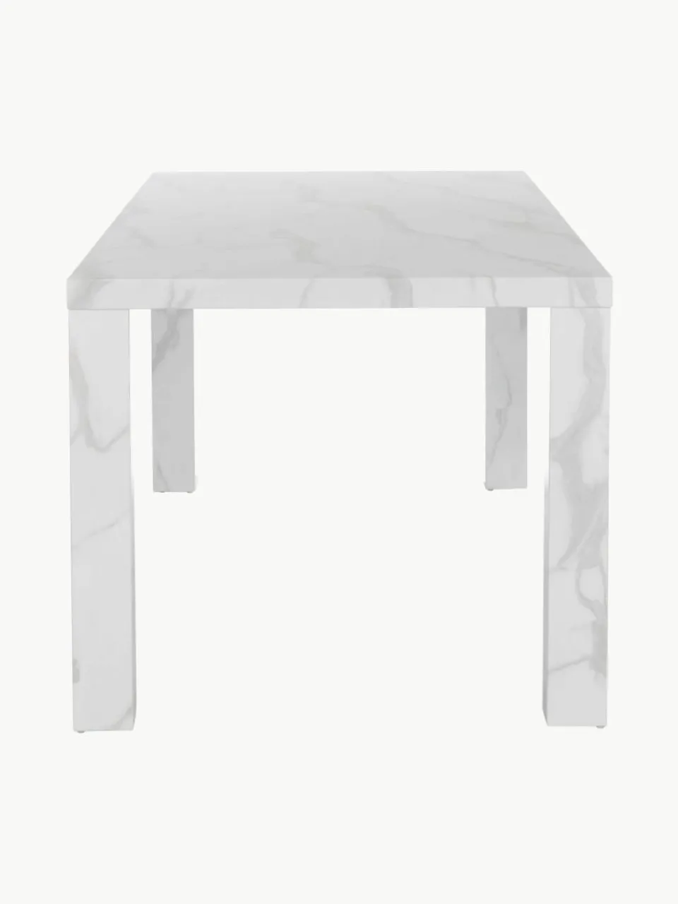 Eettafel Carl in marmerlook, 180 x 90 cm^Westwing Collection New