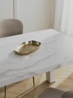 Eettafel Carl in marmerlook, 180 x 90 cm^Westwing Collection New