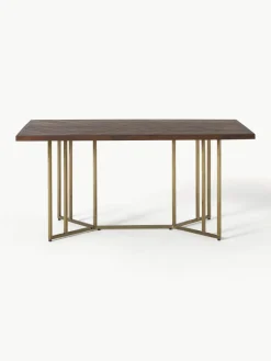 Eettafel Luca van mangohout met visgraat-patroon, in verschillende formaten^Westwing Collection New