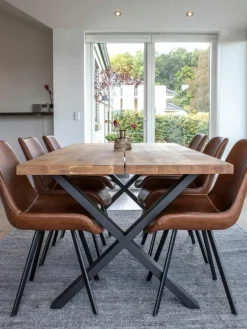 Eettafel Montpellier met tafelblad van eikenhout, 200 x 95 cm^Westwing Discount
