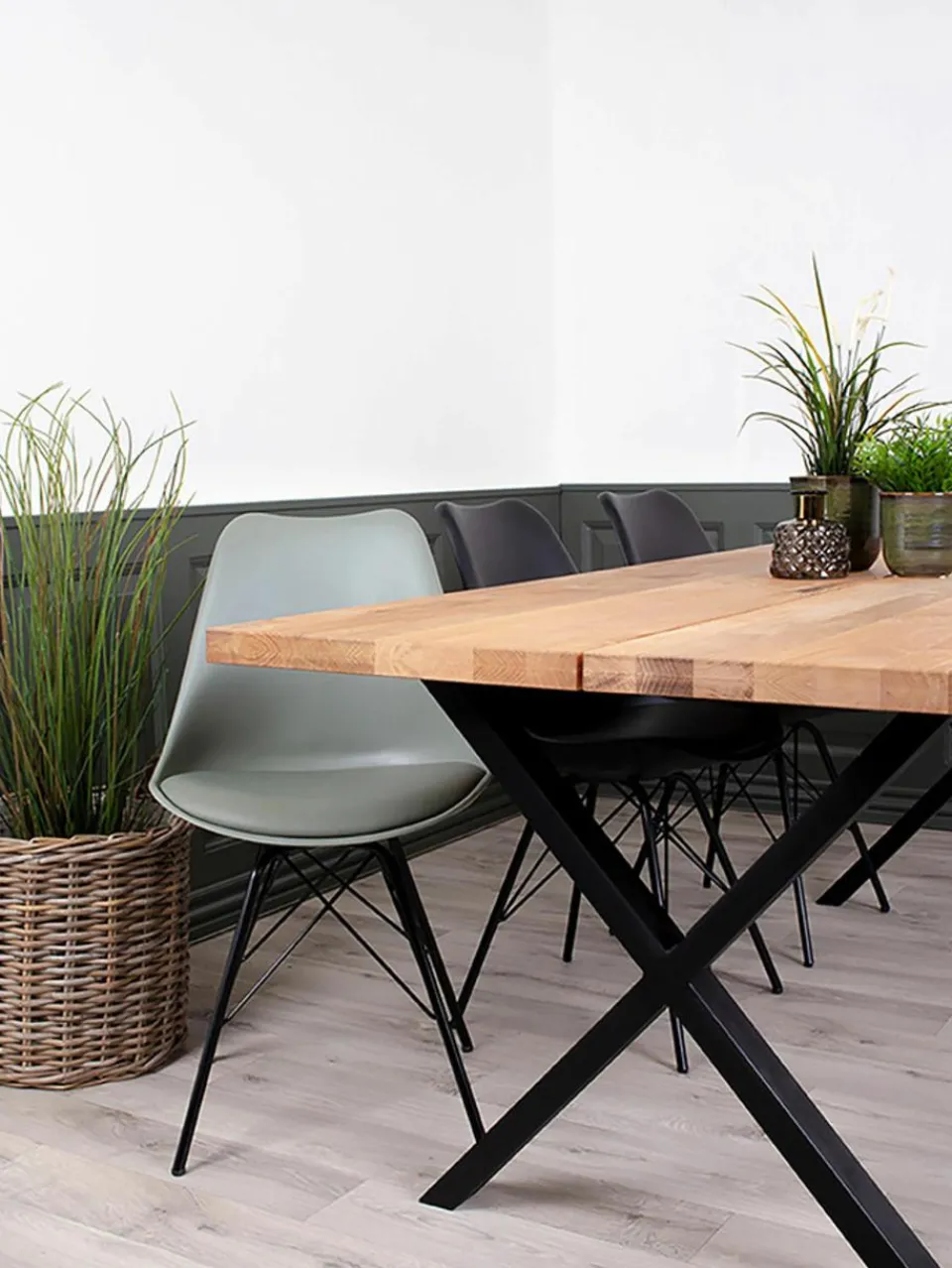 Eettafel Montpellier met tafelblad van eikenhout, 200 x 95 cm^Westwing Discount