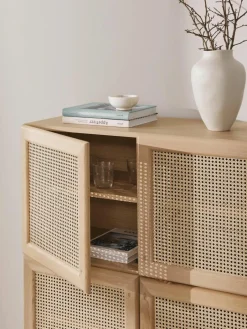 Eikenhouten dressoir Jolie met Weens vlechtwerk^Westwing Collection Clearance