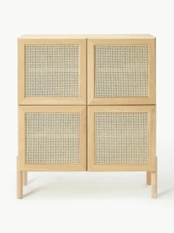 Eikenhouten dressoir Jolie met Weens vlechtwerk^Westwing Collection Clearance