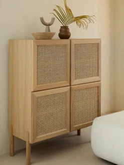 Eikenhouten dressoir Jolie met Weens vlechtwerk^Westwing Collection Clearance