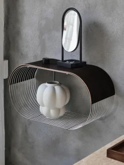 Eikenhouten tafelblad Curva voor wandrek^AYTM New