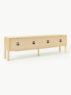 Eikenhouten tv-meubel Jolie met Weens vlechtwerk^Westwing Collection Hot