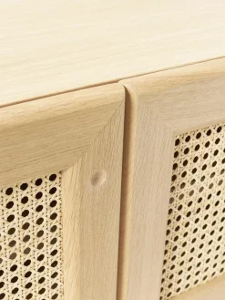 Eikenhouten tv-meubel Jolie met Weens vlechtwerk^Westwing Collection Hot