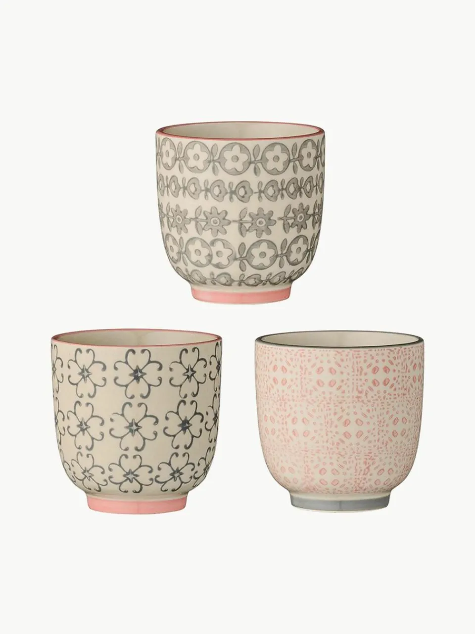 Espressobekers Cécile met klein patroon, set van 3^Bloomingville Outlet