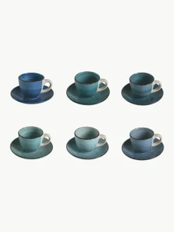 Espressokopjes Baita Acqua met schoteltjes, set van 6^Villa D'Este Home Tivoli Clearance