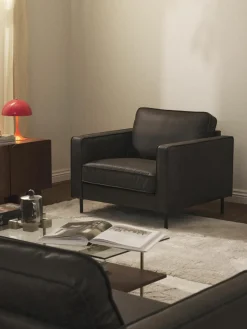 Fauteuil Hunter van gerecycled leer^Westwing Collection Outlet