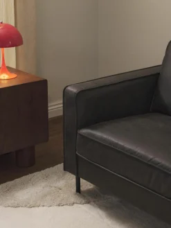 Fauteuil Hunter van gerecycled leer^Westwing Collection Outlet