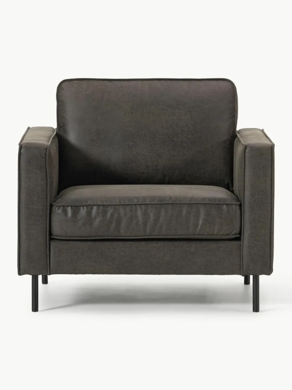 Fauteuil Hunter van gerecycled leer^Westwing Collection Outlet