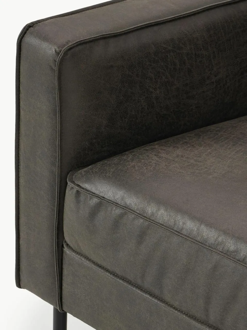 Fauteuil Hunter van gerecycled leer^Westwing Collection Outlet