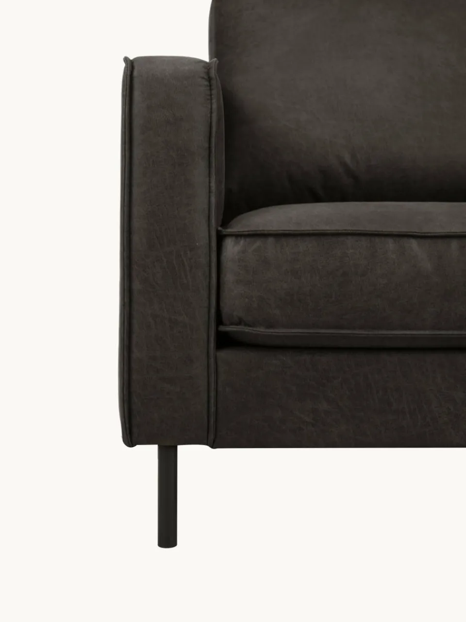 Fauteuil Hunter van gerecycled leer^Westwing Collection Outlet