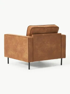 Fauteuil Hunter van gerecycled leer^Westwing Collection New