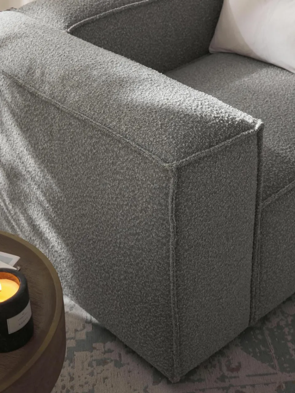 Fauteuil Lennon uit bouclé^Westwing Collection Outlet