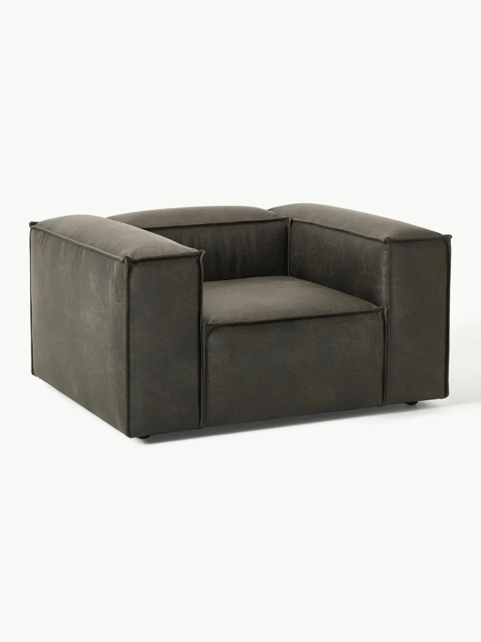 Fauteuil Lennon van gerecycled leer^Westwing Collection Discount