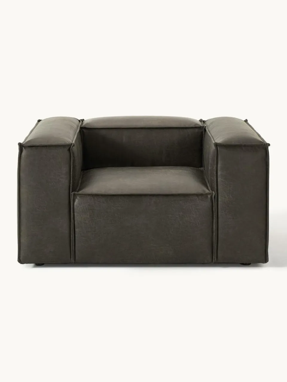 Fauteuil Lennon van gerecycled leer^Westwing Collection Discount