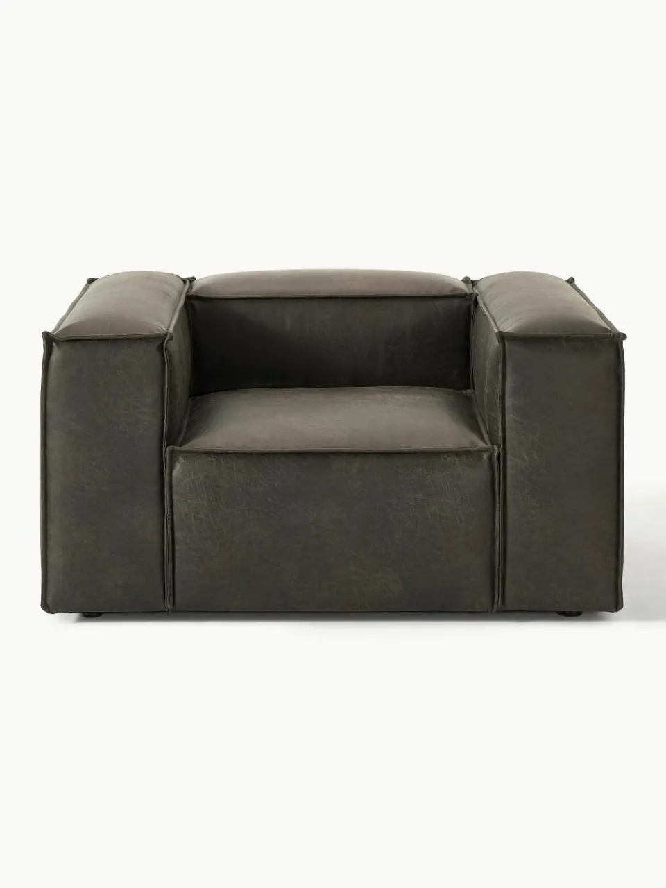 Fauteuil Lennon van gerecycled leer^Westwing Collection Discount