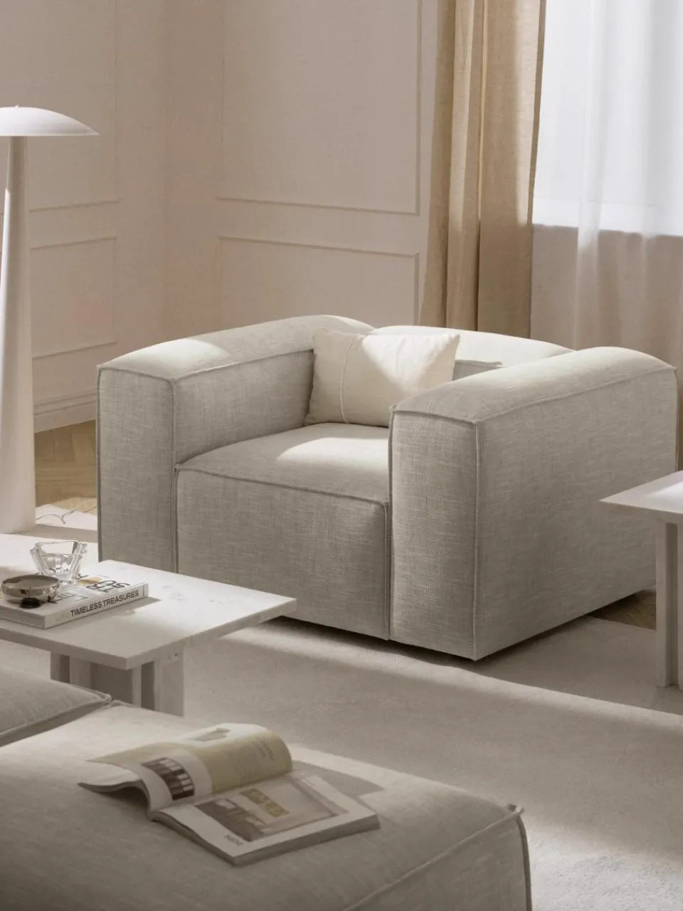 Fauteuil Lennon van linnenmix^Westwing Collection Clearance