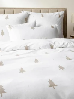 Flanellen dekbedovertrek X-mas Tree met kerstmotief^Westwing Collection New