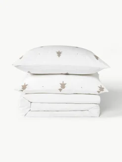 Flanellen dekbedovertrek X-mas Tree met kerstmotief^Westwing Collection New